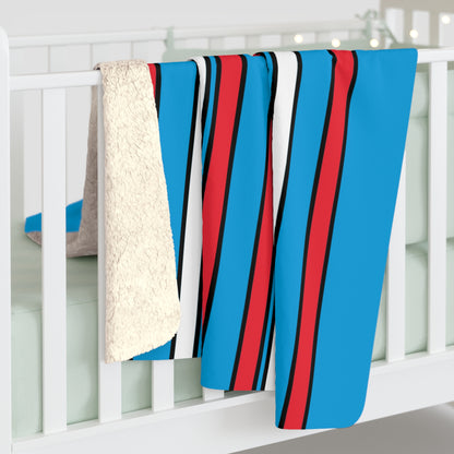Luxembourg Retro Stripes Blanket Throw