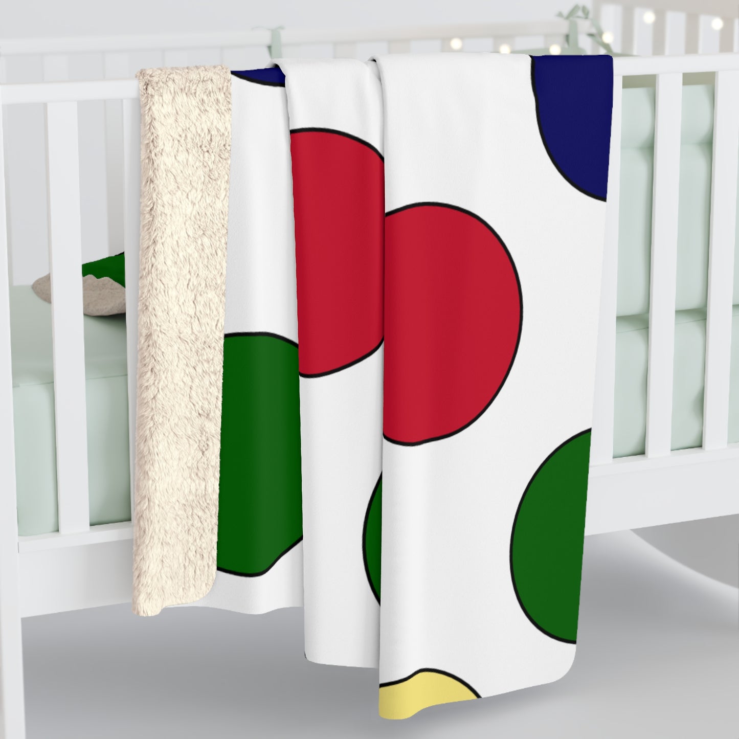 Diego Garcia Retro Polka Dots Blanket Throw