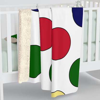 Diego Garcia Retro Polka Dots Blanket Throw