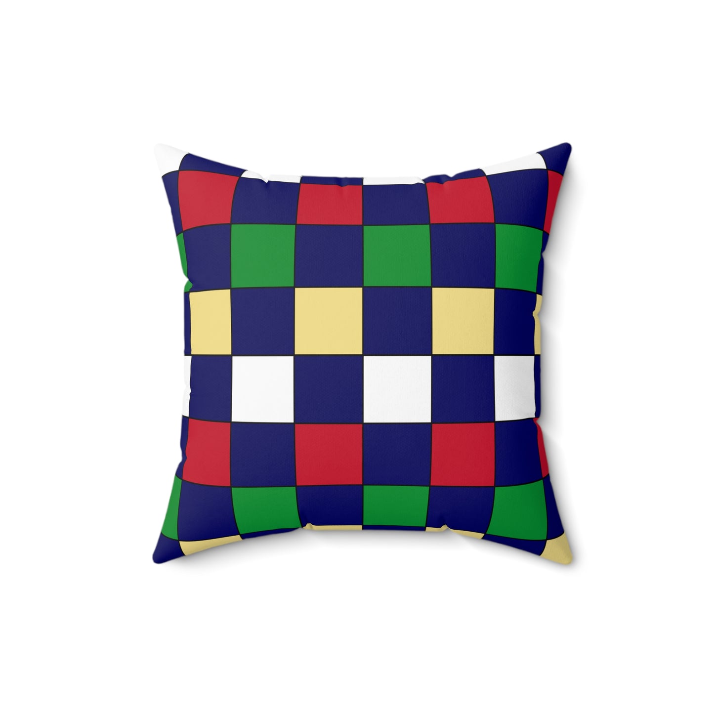 Cayman Islands Retro Check Cushion Pillow