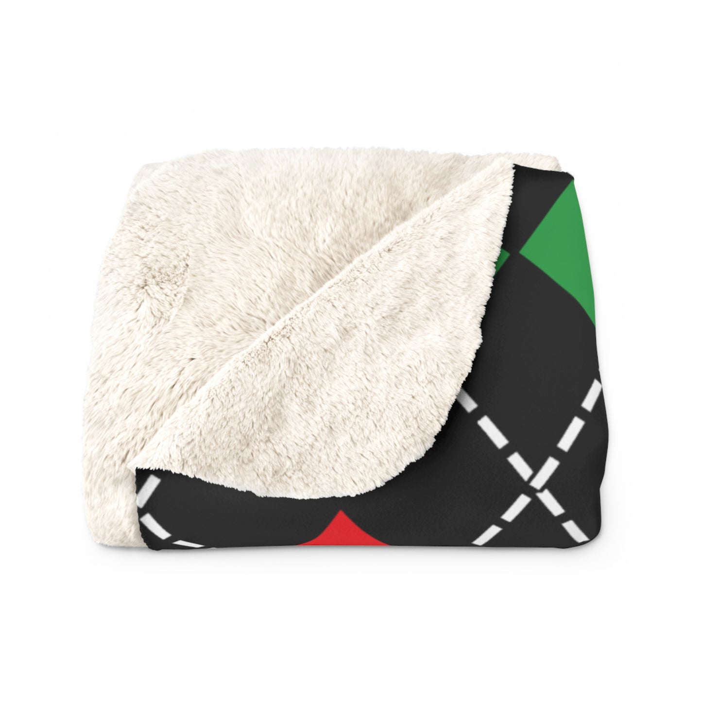 Libya Retro Argyle Blanket Throw