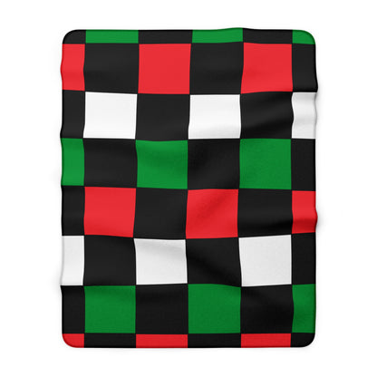Palestine Retro Check Blanket Throw