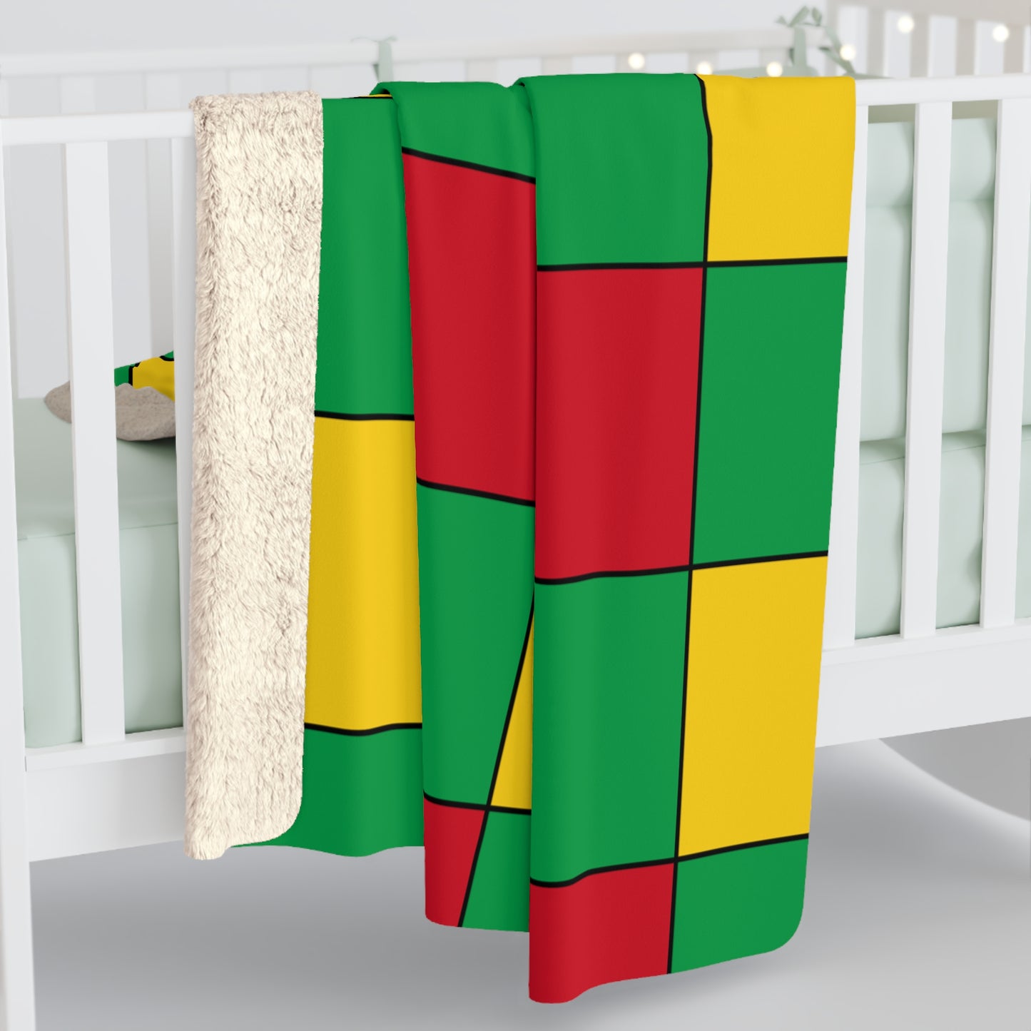 Guinea Bissau Retro Check Blanket Throw