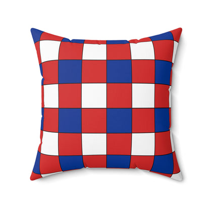 Bouvet Island Retro Check Cushion Pillow