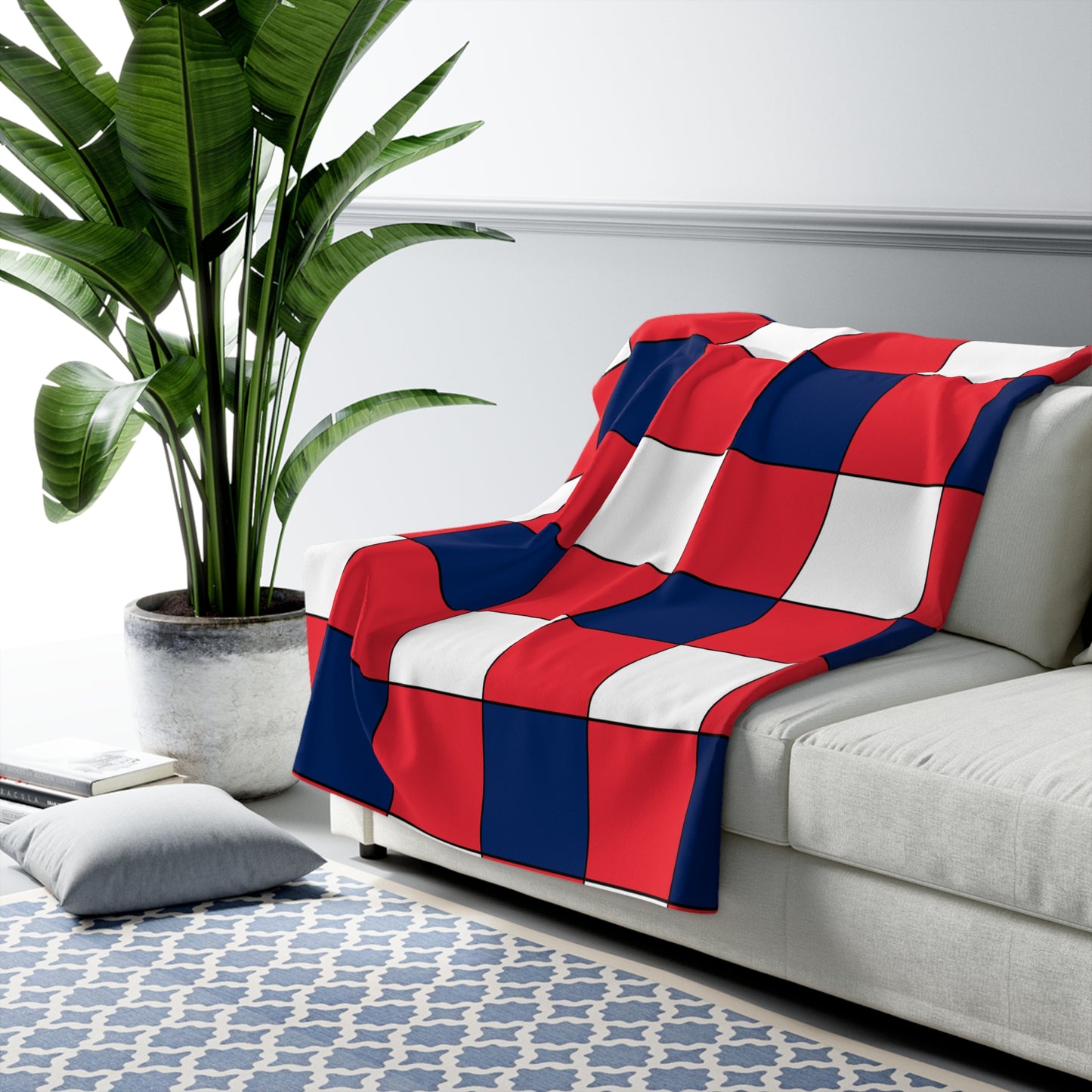 Norway Retro Check Blanket Throw