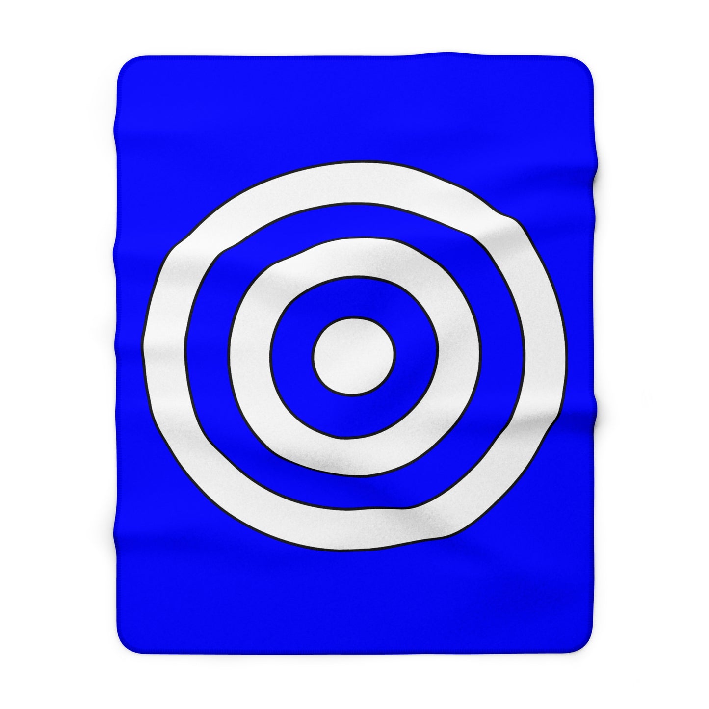 Blue, White Retro Target Blanket Throw