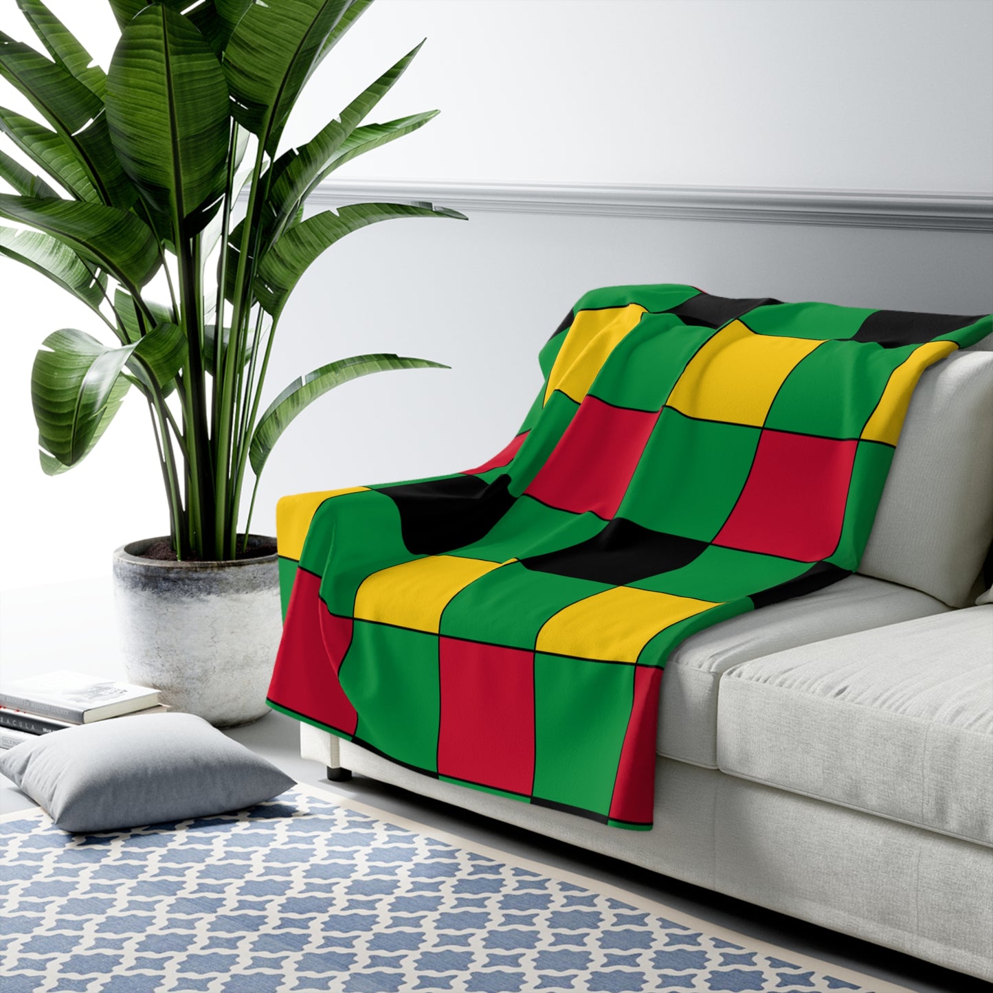 Vanuatu Retro Check Blanket Throw