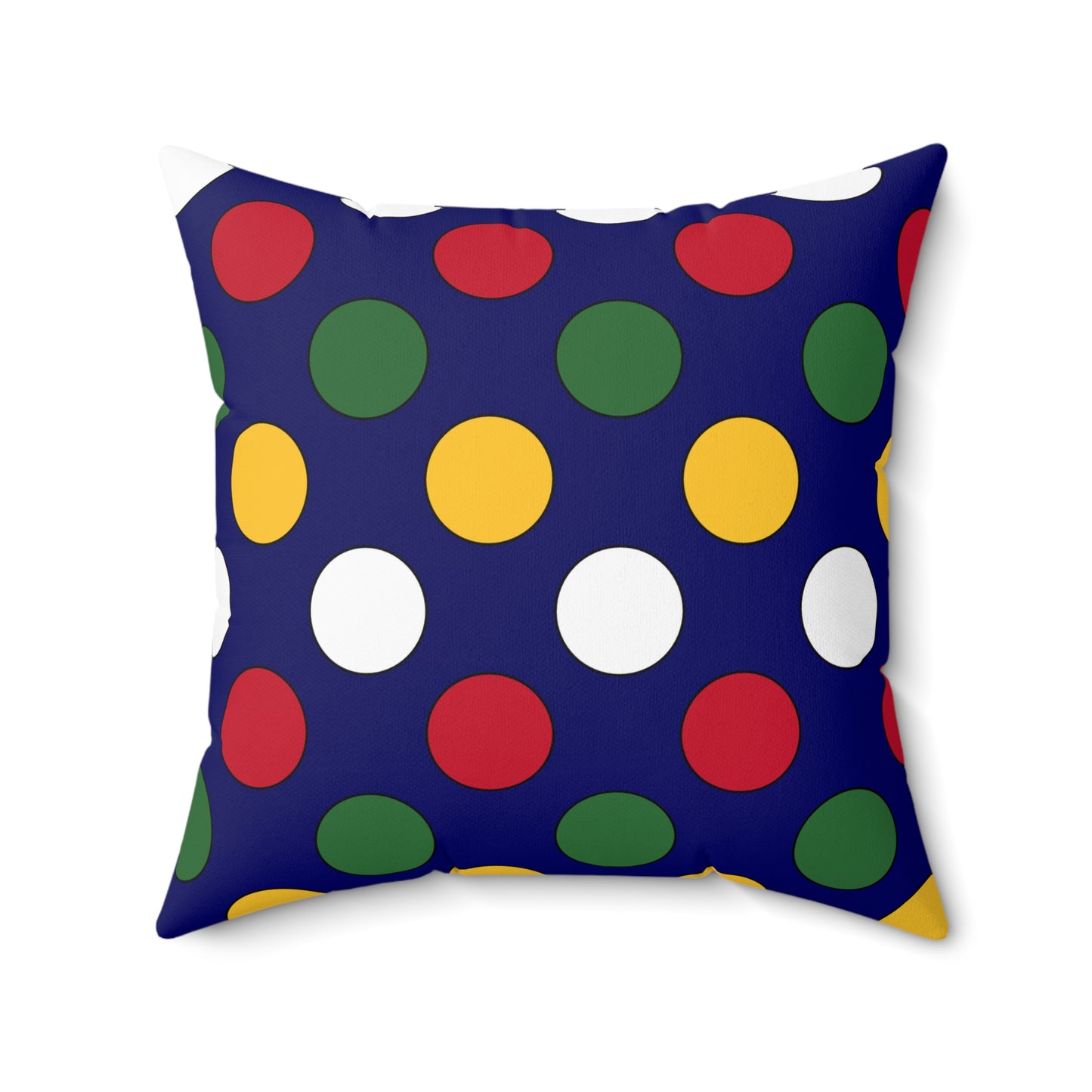 British Virgin Islands Retro Polka Dots Cushion Pillow