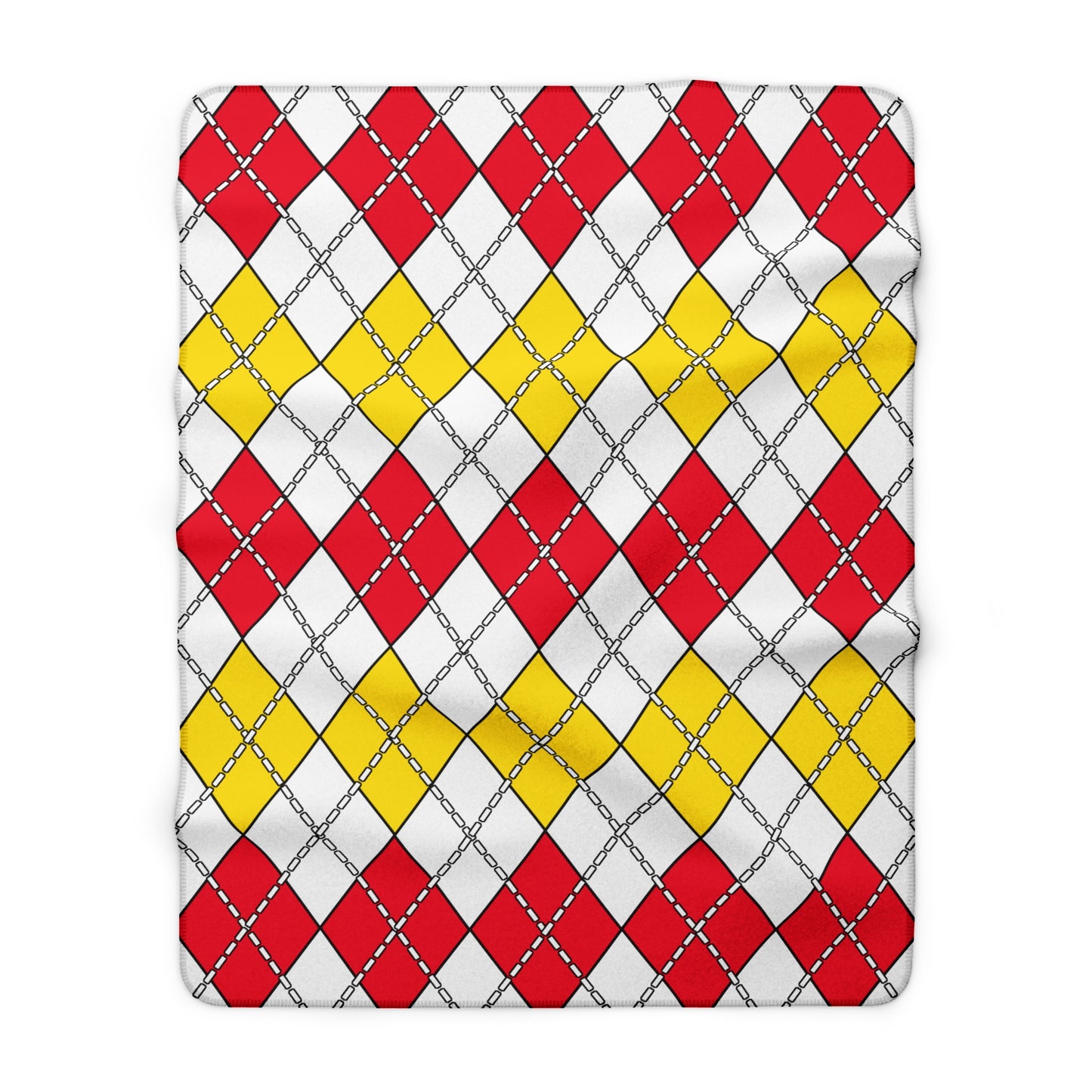 Guernsey Retro Argyle Blanket Throw