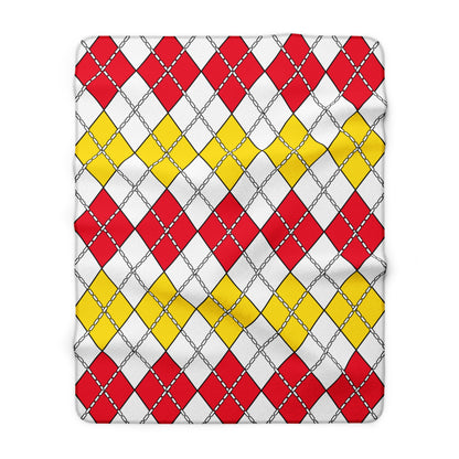 Guernsey Retro Argyle Blanket Throw
