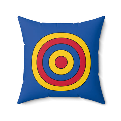 Aland Islands Retro Target Cushion Pillow