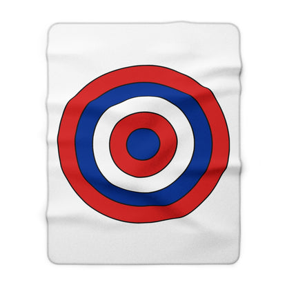 Faroe Islands Retro Target Blanket Throw