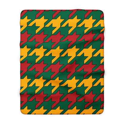 Lithuania Retro Houndstooth Blanket Throw