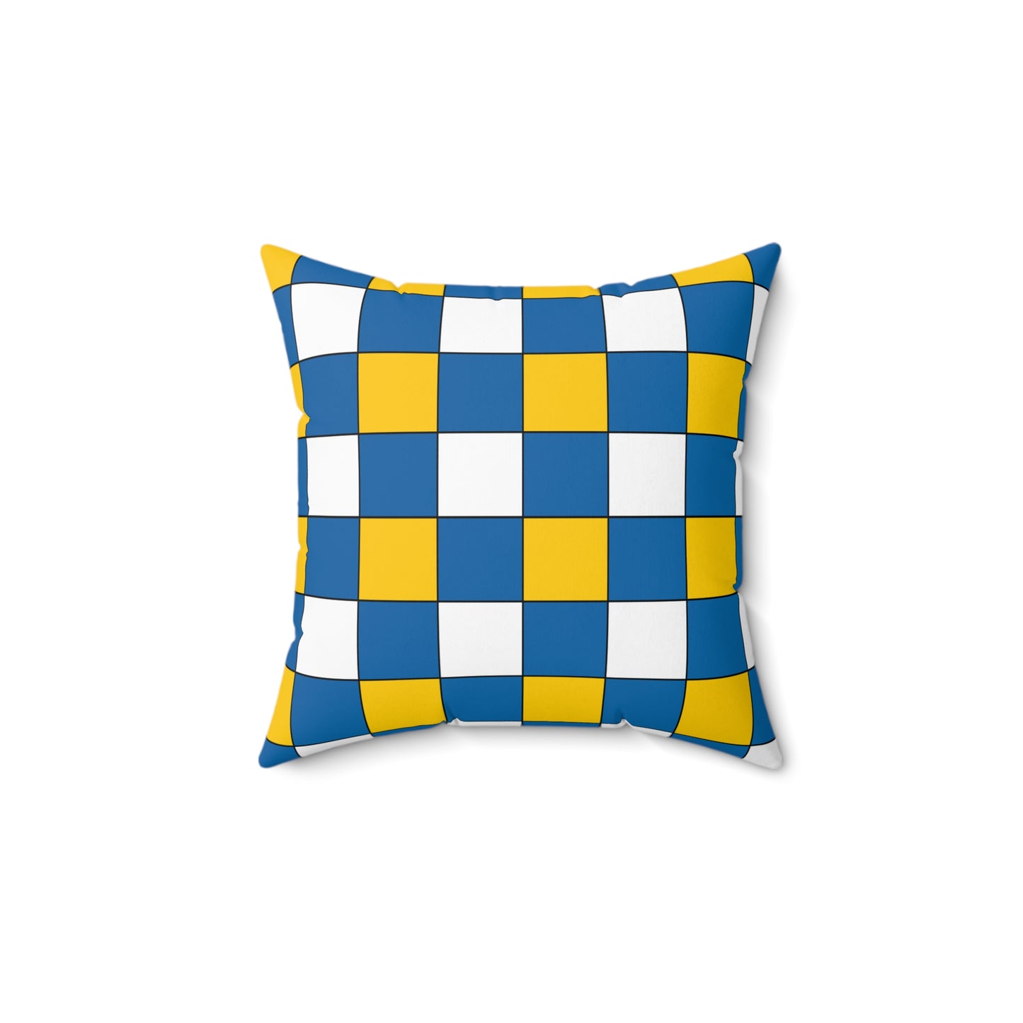 Canary Islands Retro Check Cushion Pillow