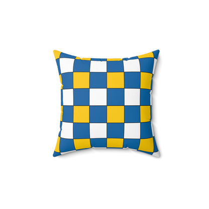 Canary Islands Retro Check Cushion Pillow
