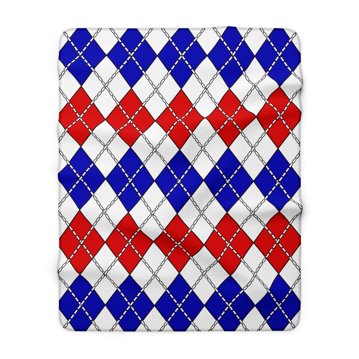 Costa Rica Retro Argyle Blanket Throw