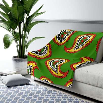 Guyana Retro Paisley Blanket Throw
