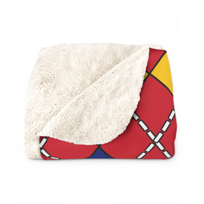 Venezuela Retro Argyle Blanket Throw