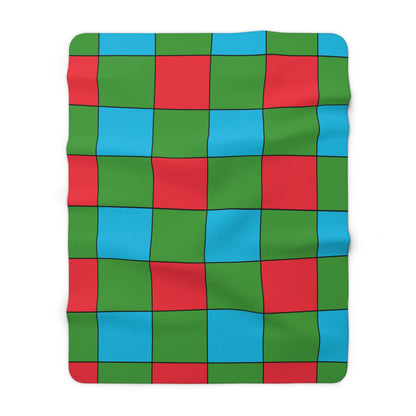Azerbaijan Retro Check Blanket Throw