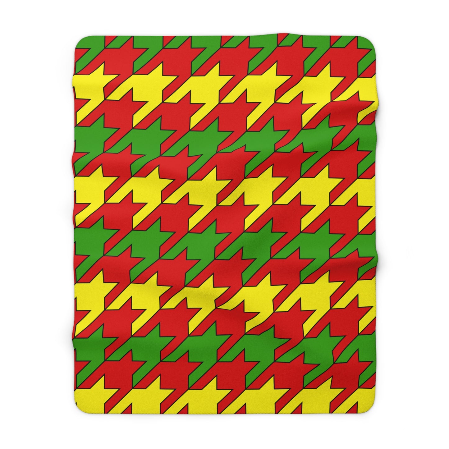 Burkina Faso Retro Houndstooth Blanket Throw