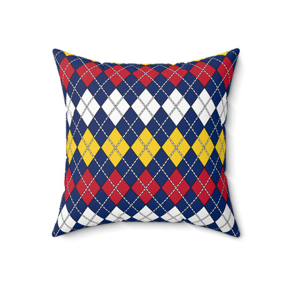 Turks And Caicos Islands Retro Argyle Cushion Pillow