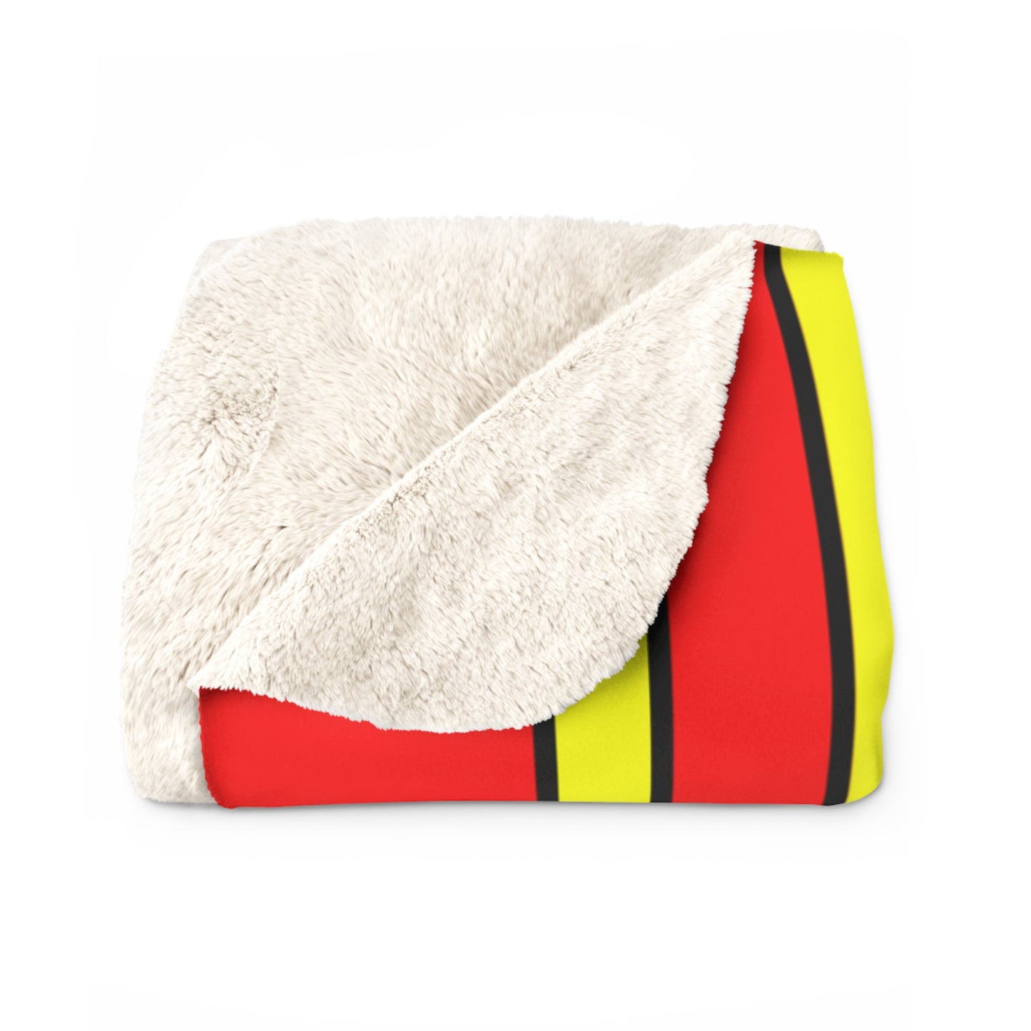 Red, Yellow Retro Stripes Blanket Throw