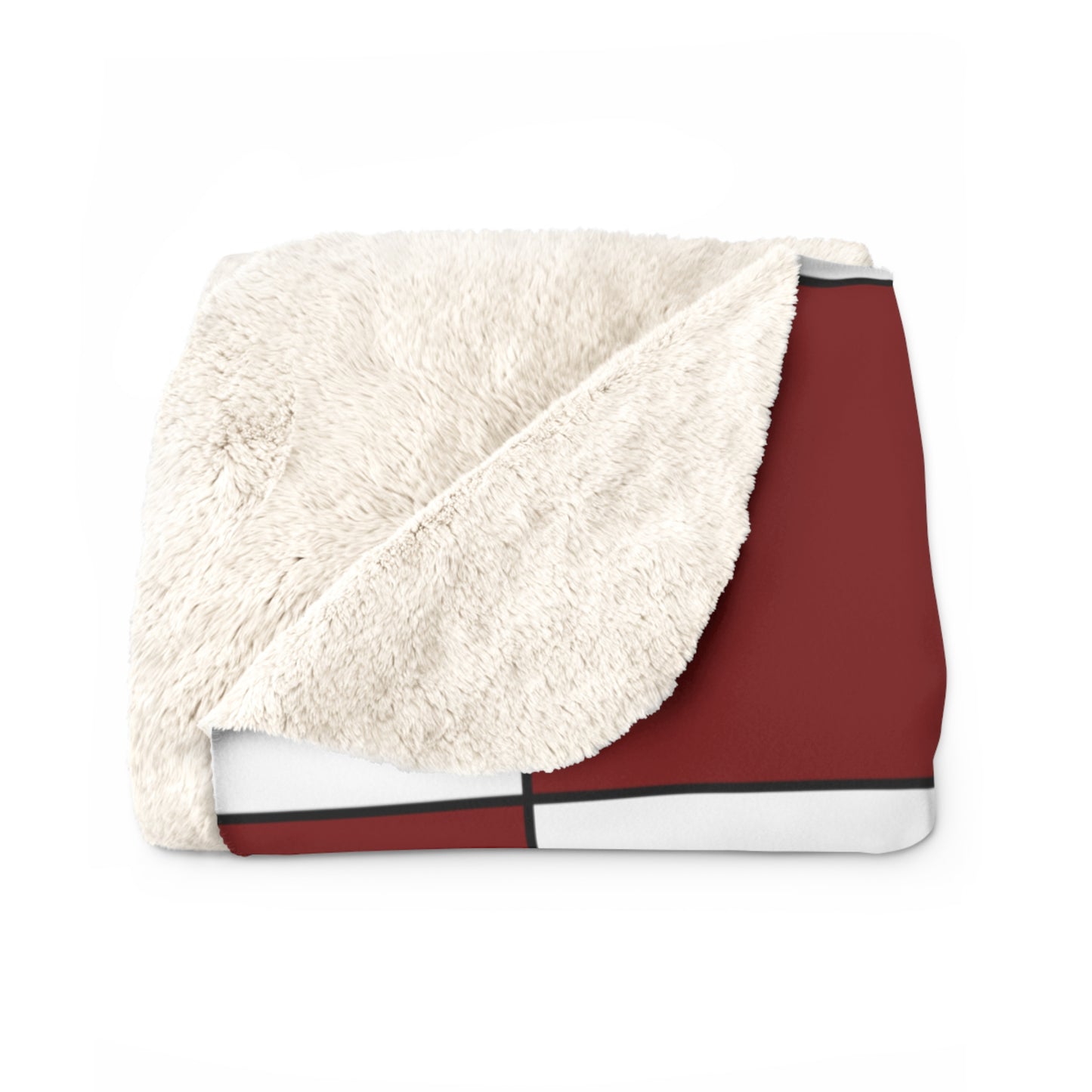 Maroon, White Retro Check Blanket Throw