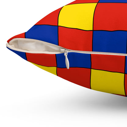 Romania Retro Check Cushion Pillow