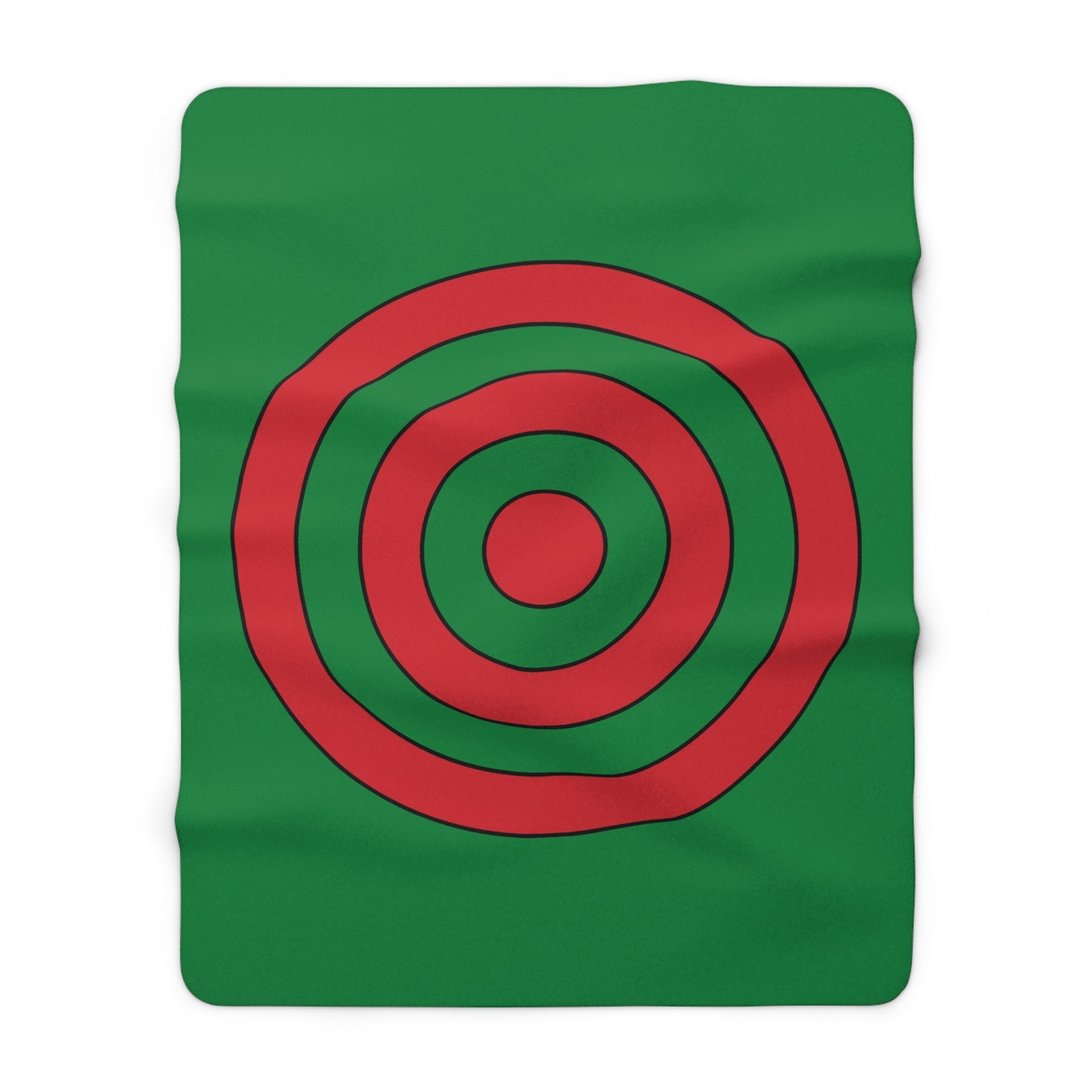 Turkmenistan Retro Target Blanket Throw