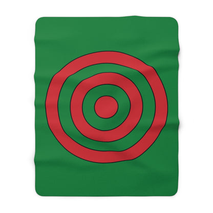 Turkmenistan Retro Target Blanket Throw