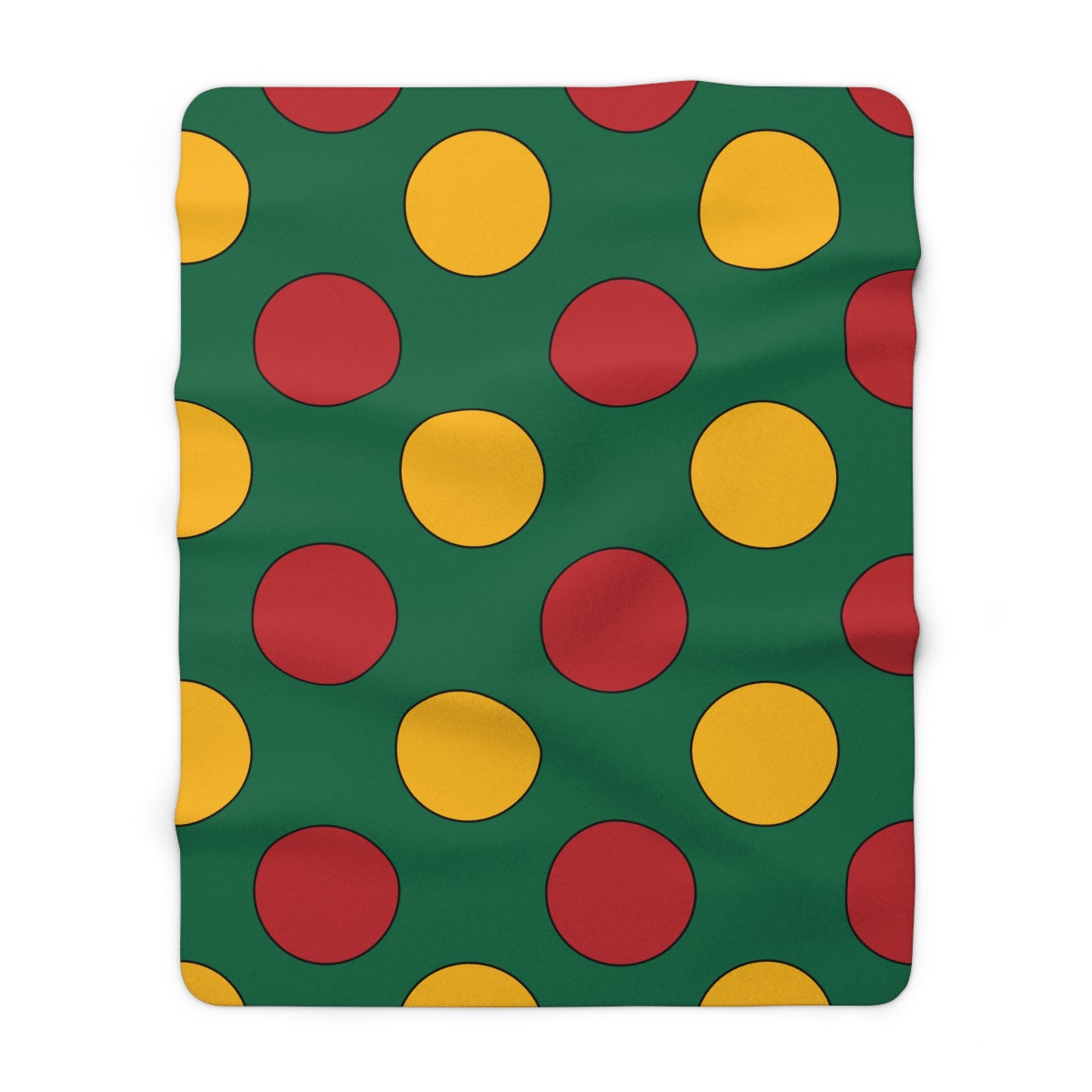 Lithuania Retro Polka Dots Blanket Throw