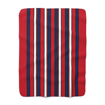 Dominican Republic Retro Stripes Blanket Throw