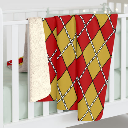 Montenegro Retro Argyle Blanket Throw