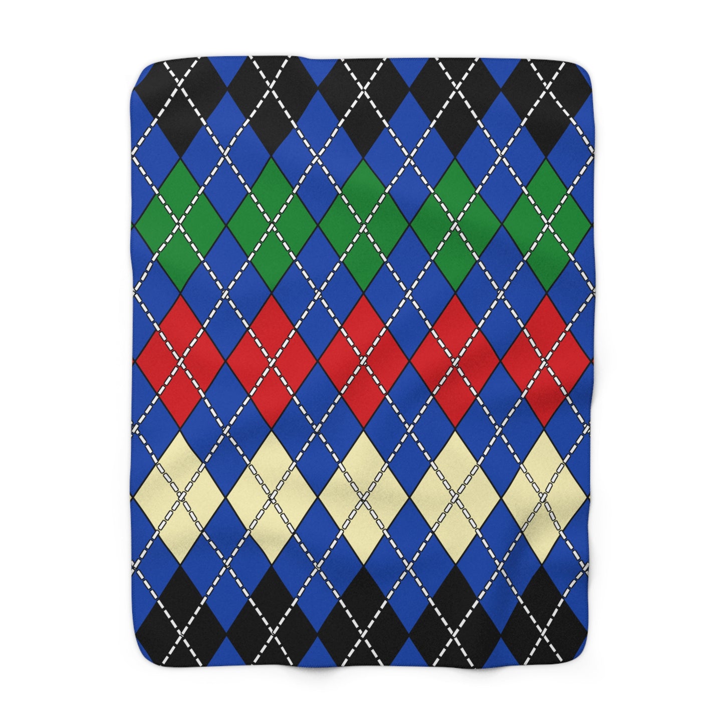 South Sudan Retro Argyle Blanket Throw