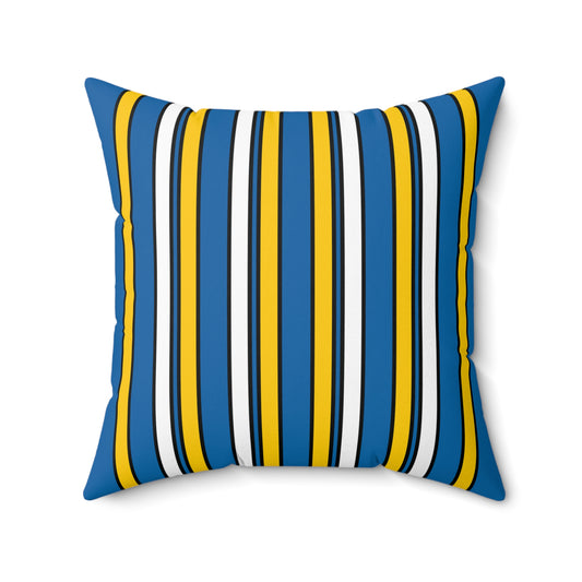 Canary Islands Retro Stripes Cushion Pillow