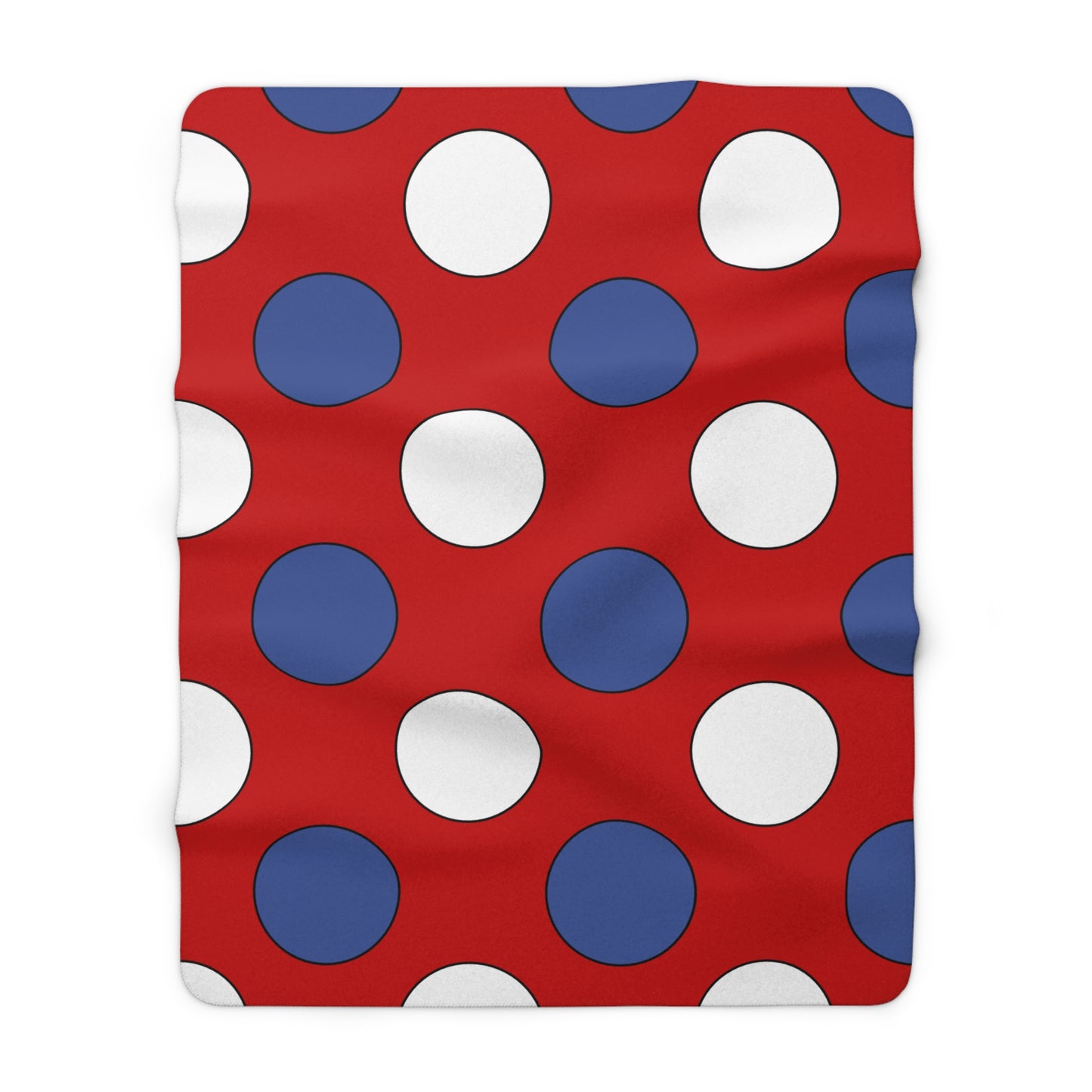 Democratic Peoples Republic Of Korea Retro Polka Dots Blanket Throw