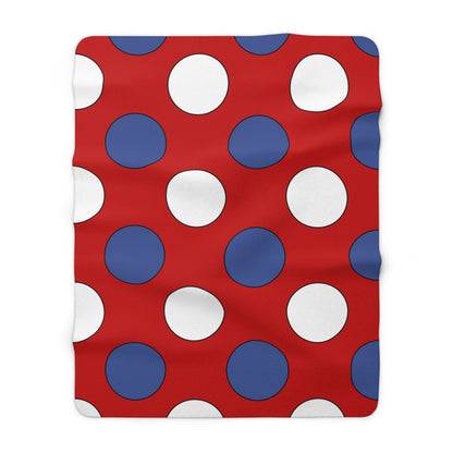 Democratic Peoples Republic Of Korea Retro Polka Dots Blanket Throw