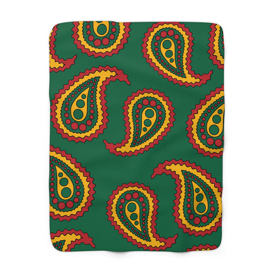 Lithuania Retro Paisley Blanket Throw