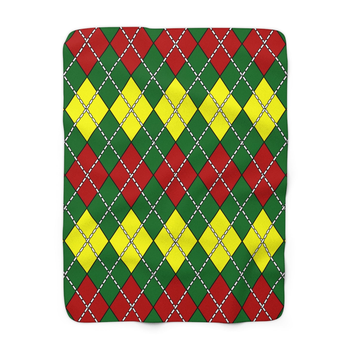 Senegal Retro Argyle Blanket Throw