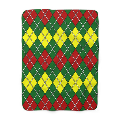 Senegal Retro Argyle Blanket Throw
