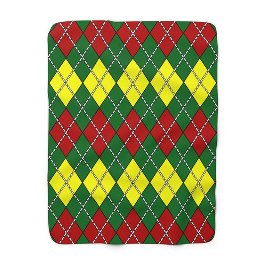Senegal Retro Argyle Blanket Throw