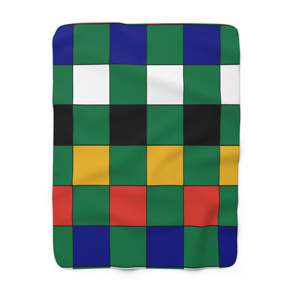South Africa Retro Check Blanket Throw
