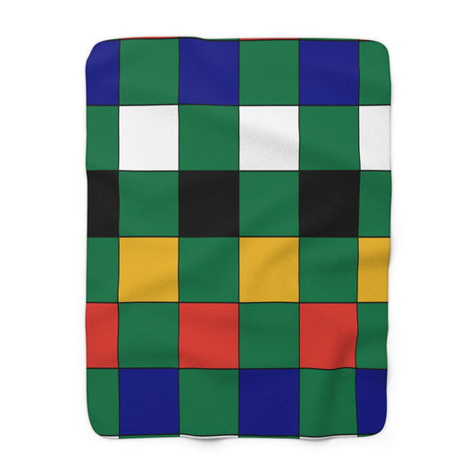 South Africa Retro Check Blanket Throw