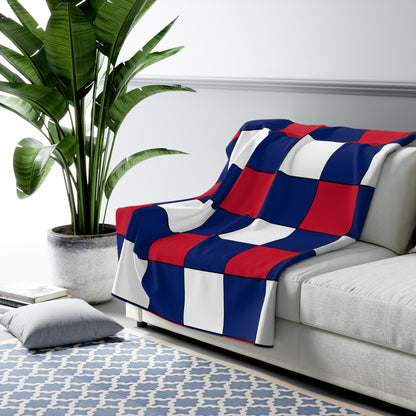 Anguilla Retro Check Blanket Throw