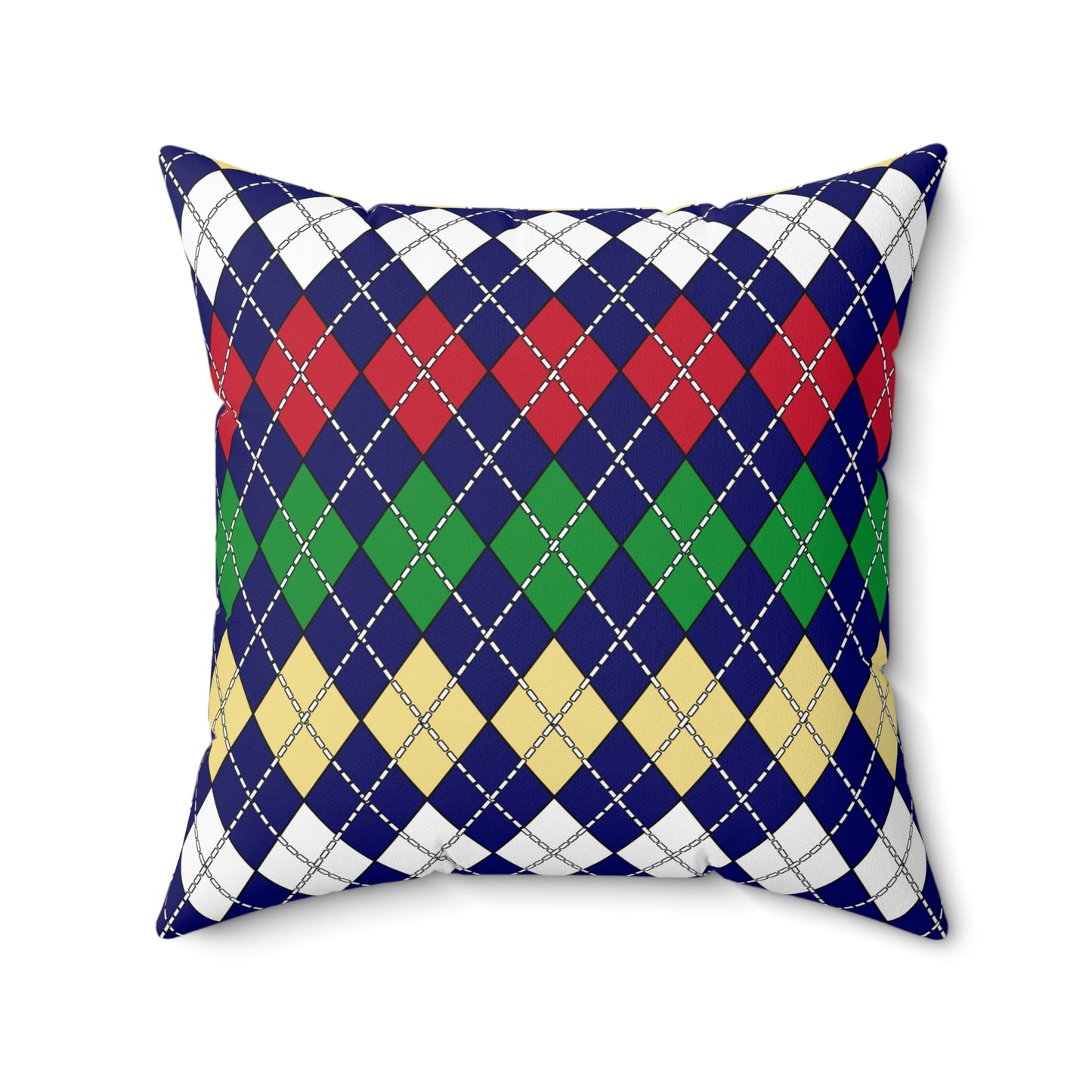 Cayman Islands Retro Argyle Cushion Pillow