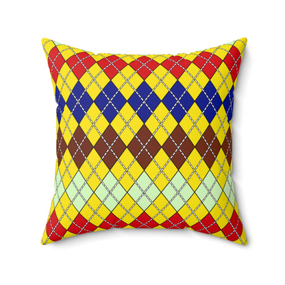 Ecuador Retro Argyle Cushion Pillow