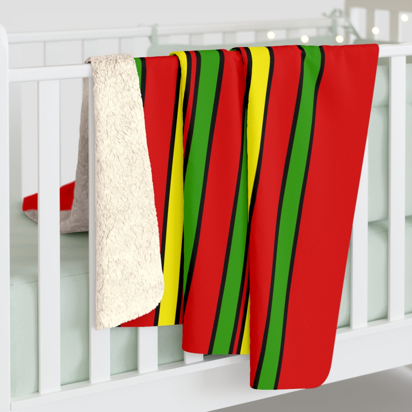 Burkina Faso Retro Stripes Blanket Throw