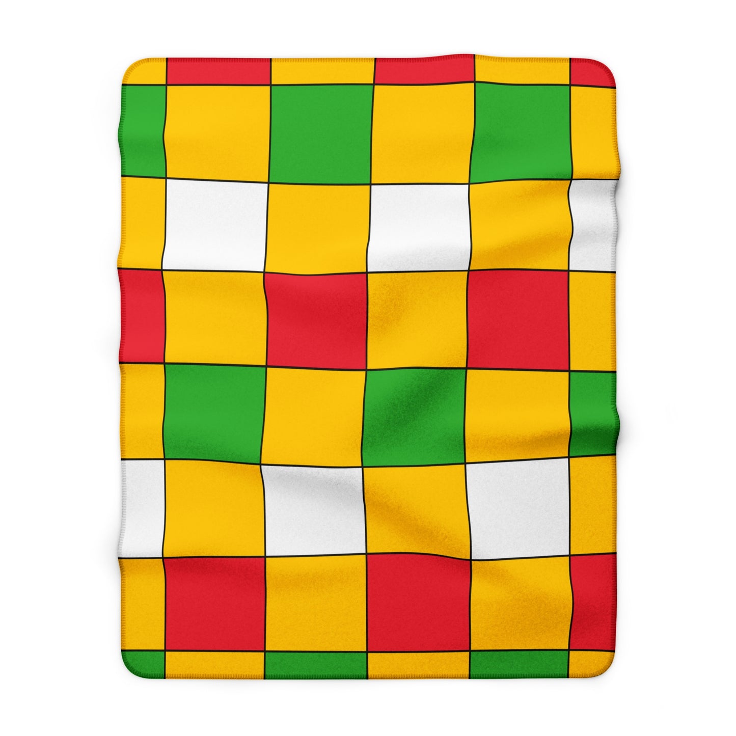 Myanmar Retro Check Blanket Throw