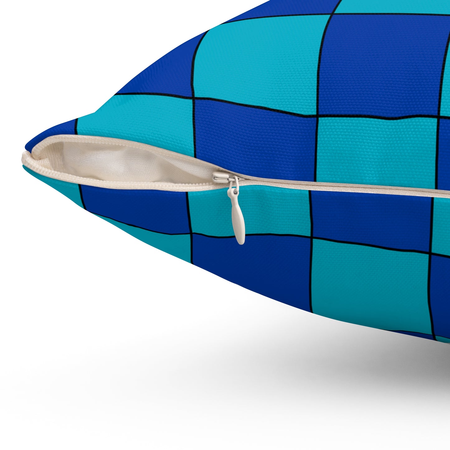 Pacific Islands Retro Check Cushion Pillow
