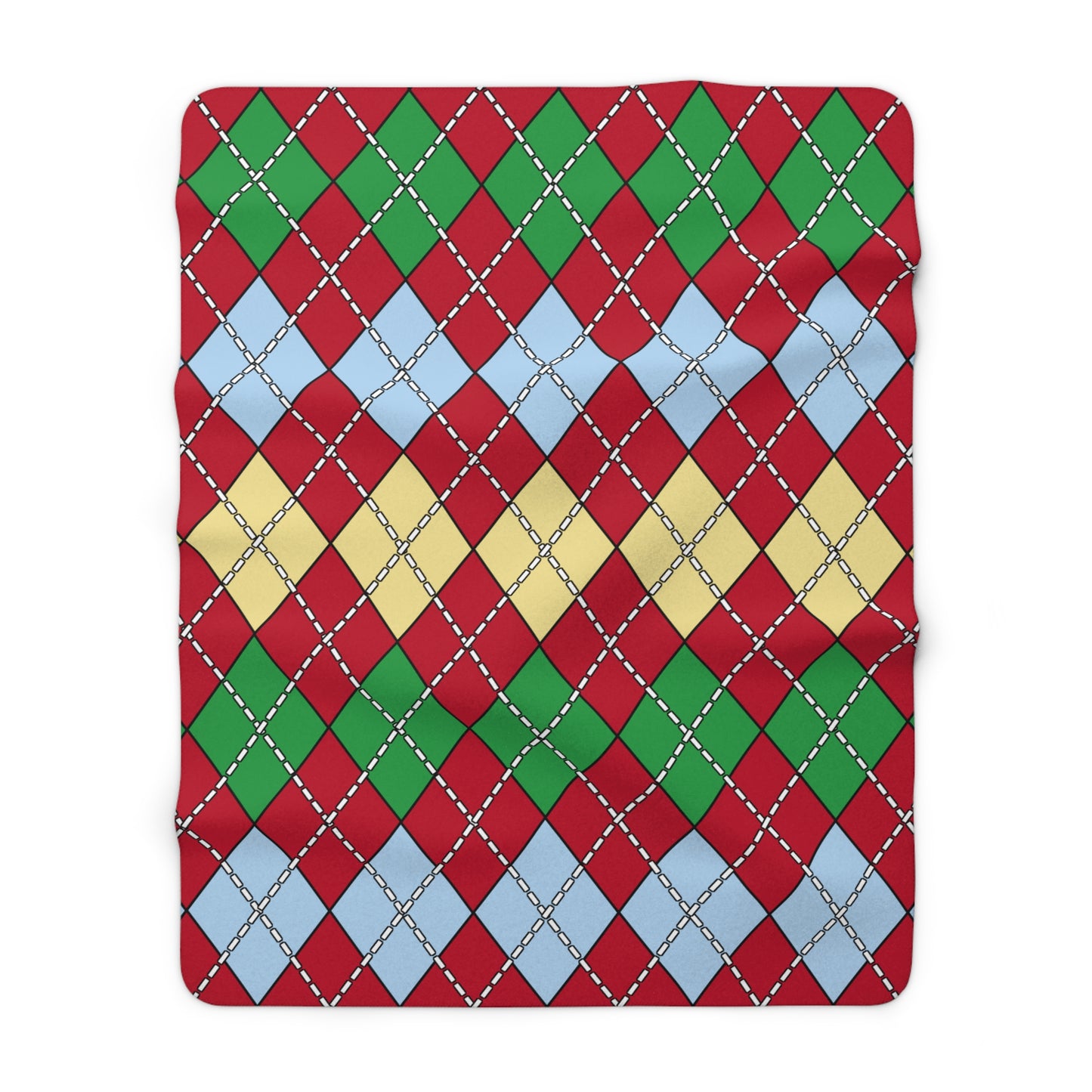 Eritrea Retro Argyle Blanket Throw